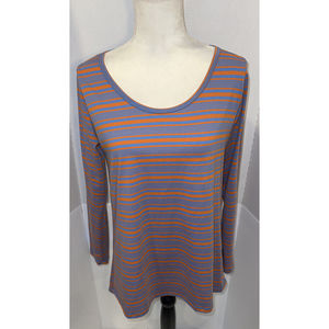 Women’s Lularoe Striped Long Sleeve Shirt - Multi - Size M